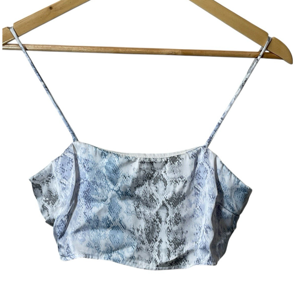 Y2K Snake Print Crop Top Women’s Size Small Spaghetti Strap Boho Festival
